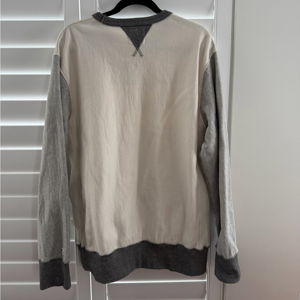 Todd Snyder Cream and Gray Two-Tone Sweatshirt - Picture 9 of 14
